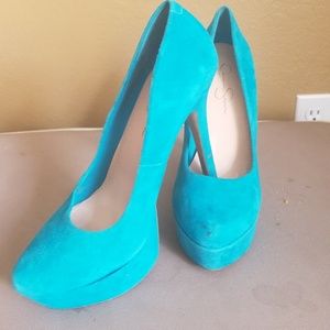 Jessica Simpson Blue Suede Shoes